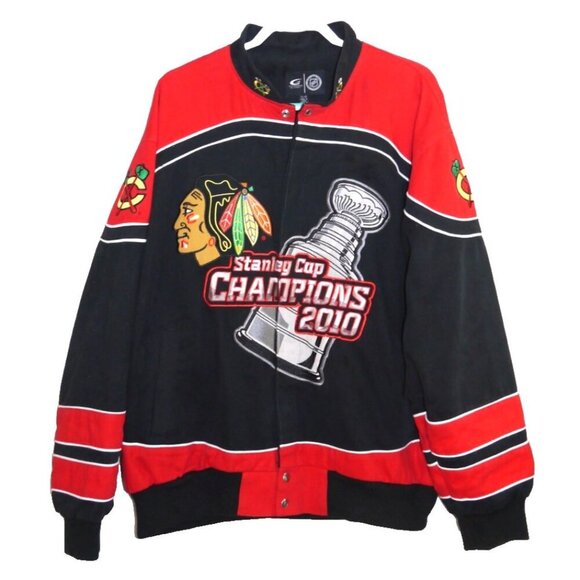 G-lll by Carl Banks CHICAGO BLACKHAWKS NHL Stanley Cup 2010 jacket men's size XL - Picture 1 of 6